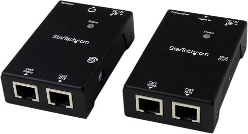 StarTech.com DVI Over Cat5 UTP Extender (Local and Remote Unit) - up to 50m - Video Extender - up to 164 ft - ST121UTPDVI, Black in Saudi Arabia