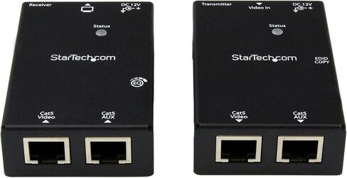 StarTech.com DVI Over Cat5 UTP Extender (Local and Remote Unit) - up to 50m - Video Extender - up to 164 ft - ST121UTPDVI, Black in Saudi Arabia