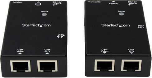 StarTech.com DVI Over Cat5 UTP Extender (Local and Remote Unit) - up to 50m - Video Extender - up to 164 ft - ST121UTPDVI, Black in Saudi Arabia