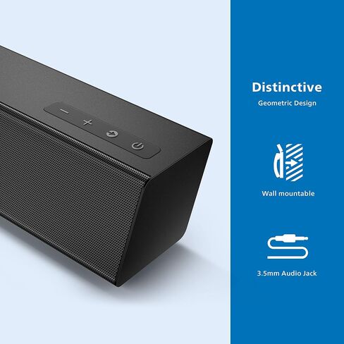 PHILIPS B5106 2.0-Channel Soundbar with HDMI ARC Support, Roku TV Ready, Black in Saudi Arabia