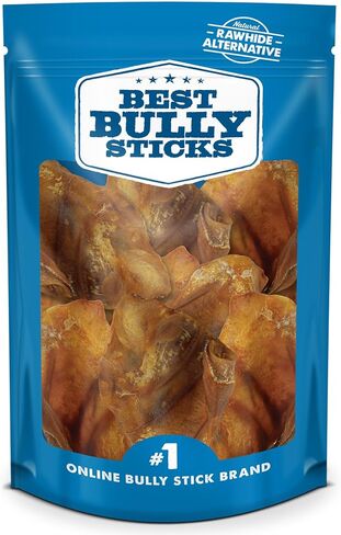 Best Bully Sticks جميع آذان الخنازير الطبيعية المخبوزة والمعبأة في الولايات المتحدة الأمريكية للكلاب - مكون واحد عالي الهضم بنسبة 100٪ من لحم الخنزير للكلاب - رائع للكلاب الصغيرة والمتوسطة والكبيرة - 25 عبوة in Saudi Arabia