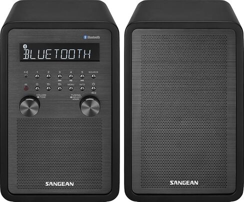 Sangean WR-50P AM/FM Bluetooth Wood Cabinet Tabletop Stereo Digital Receiver, Black in Kuwait