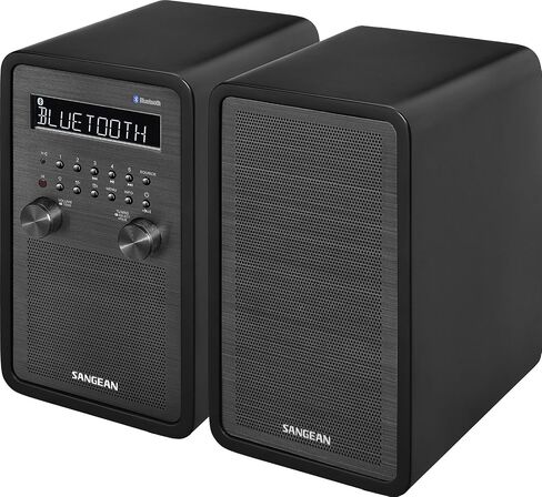 Sangean WR-50P AM/FM Bluetooth Wood Cabinet Tabletop Stereo Digital Receiver, Black in Kuwait