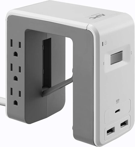 APC Desk Mount Power Station PE6U4, U-Shaped Surge Protector with USB Ports (4), Desk Clamp, 6 Outlet, 1080 Joules Black in Kuwait