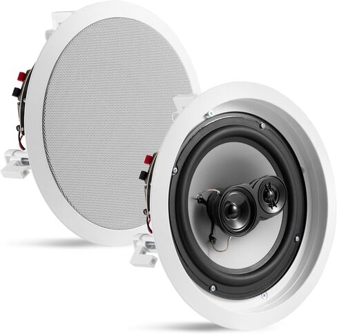 Acoustic Audio CSic83 in Ceiling 8" Speaker Pair 3 Way Home Theater Speakers in Kuwait