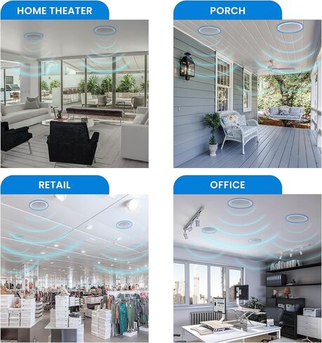 Acoustic Audio CSic83 in Ceiling 8" Speaker Pair 3 Way Home Theater Speakers in Kuwait