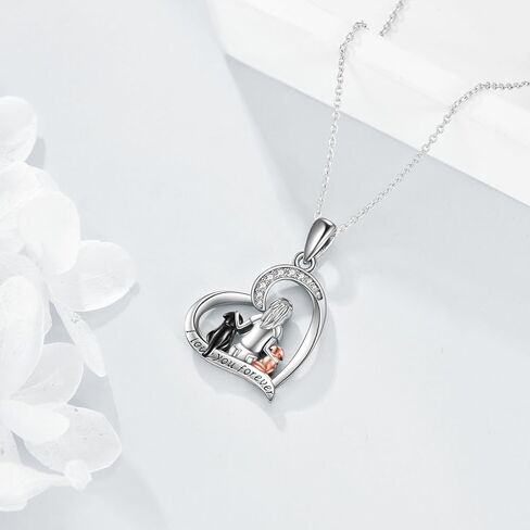 YFN Dog Pendant Necklace for Women Girls 925 Sterling Silver Pet Animal Memorial Jewelry Gifts for Dog Lovers in Saudi Arabia