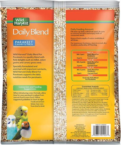 Wild Harvest Daily Blend for Parakeet, Canary, Finch & Small Birds 2lb in Saudi Arabia