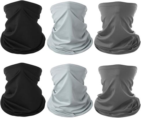 6 Pieces Summer Face Cover Scarf Mens Neck Gaiter For Men Women UV Protection Face Breathable Sun Protection Cycling Running in Kuwait