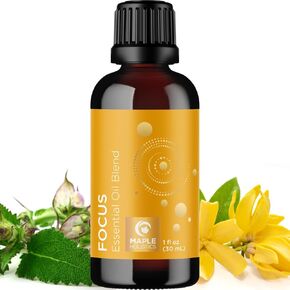Focus Essential Oil Blend - Mint and Citrus for Energy Focus and Attention Support - Essential Oil with Aromatherapy Oils for Diffusers and Humidifiers