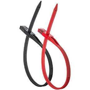 Bell QuickZip Zip-Tie Multi-Purpose Combo Lock 2 Pack Red/Black, One Size