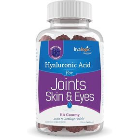 Hyalogic Chewy HA Gummies Mixed Berry Flavor Hyaluronic Acid Gummies – Gluten-Free Gummy Vitamins for Adults - HA Supplement for Joints, Skin & Eyes –60 Count (120 mg)