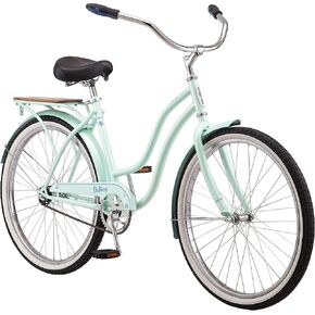 Schwinn Destiny and Baywood Beach Cruiser Bike, for Adult Men Women Boys Girls Ages 8 and Up, Single Speed Drivetrain, Rear Rack Ready, 24 or 26 Inch Wheels Options