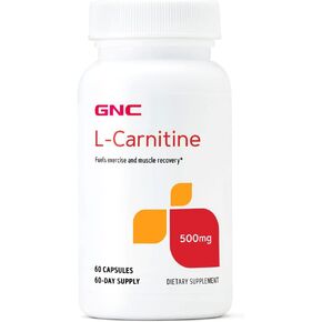 GNC L-Carnitine 500mg, 120 Capsules, Helps Metabolize Long-Chain Fatty Acids