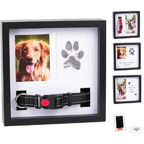 OtterPets Memorial Picture Frame for Pets - Remembrance for Dogs & Cats - Shadow Box with Collar - Keepsake Tribute for Sympathy