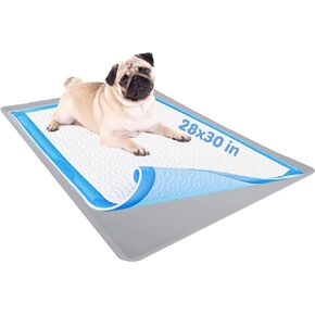 Skywin Dog Pad Holder Tray 28x30 in – ( 1 Pack ) No Spill Pee Pad Holder for Dogs - Works with Most Training Pads - Easy to Clean and Store - Perfect for Dog Potty Tray (Grey)
