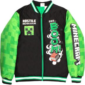 Minecraft Bomber Jacket for Boys, Boys Bomber Jacket