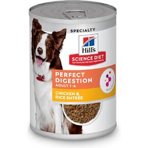 Hill's Science Diet Adult Dog Wet Food, Perfect Digestion, Chicken, Vegetable, & Rice Stew, 12.8 oz. Cans, 12-Pack