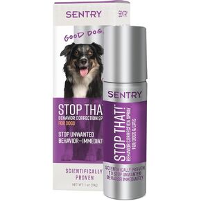 Sentry Pet Care Stop That! Behavior Correction Spray for Dogs, Easy Spray Application, Noise and Pheromones Help Eliminate Excessive Barking, Marking, Jumping, and Other Unwanted Behaviors