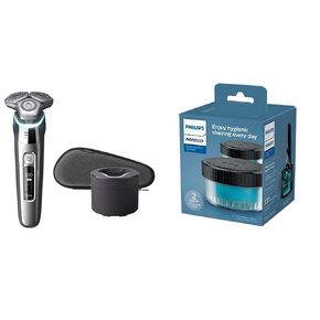 Philips Norelco Shaver 9800, S9987/85 + Philips Norelco 2pk Quick Clean Pod Replacement Cartridge, CC12/52