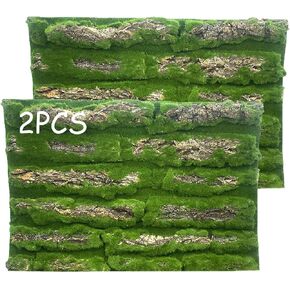 kathson Reptile Cork Terrarium Background Decor Climbing Mat Habitat Fitting Bark Backdrop Wall Artificial Moss for Lizard Gecko Bearded Dragon Chameleon(3 Pcs)