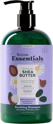 TropiClean Essentials Shea Butter Conditioner for Dogs - Restore Dry & Itchy Skin - Condition The Coat - Derived from Natural Ingredients in Kuwait