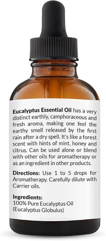زيت عطري طبيعي ونقي 100% من ناتوروبليس العطري ذو جودة علاجية مع قطارة زجاجية - حجم كبير 118 مل أوقية - مثالية للعلاج العطري والاسترخاء in Kuwait