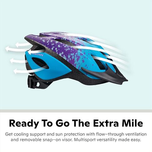 Schwinn Thrasher Kids Bike Helmet, Boys and Girls, Fits 50-54cm Circumference, Ages 5-8 Year Old, Lightweight, Detachable Visor, CPSC Safety Certified in Saudi Arabia