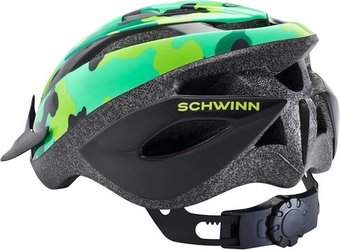 Schwinn Thrasher Kids Bike Helmet, Boys and Girls, Fits 50-54cm Circumference, Ages 5-8 Year Old, Lightweight, Detachable Visor, CPSC Safety Certified in Kuwait