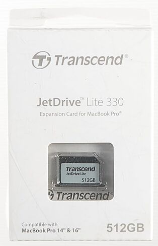 Transcend JetDrive Lite JDL330 1TB Expansion Card for MacBook Pro 14" & 16" (2024-2021, M4/M3/M2/M1 Pro/Max), Up to 95 MB/s, Seamless Flush-Fit Design with Plug-and-Play Functionality - TS1TJDL330 in Kuwait