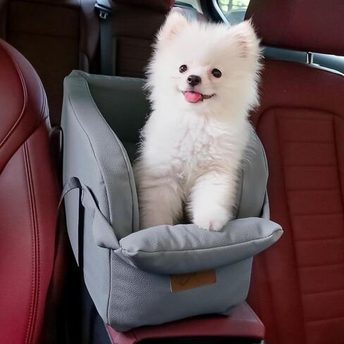 Dog Car Seat Centre Console Dog Booster Dog Car Seat Small Dog Cat Booster Seat with Fixed Velcro and Straps for Dogs Cats Pets Up to 22lbs in Saudi Arabia
