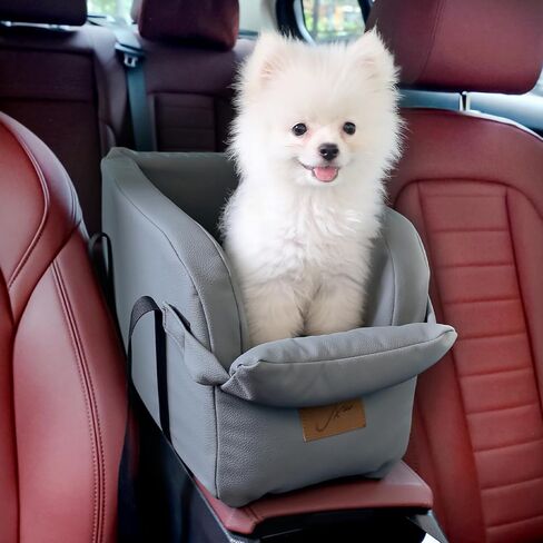 Dog Car Seat Centre Console Dog Booster Dog Car Seat Small Dog Cat Booster Seat with Fixed Velcro and Straps for Dogs Cats Pets Up to 22lbs in Saudi Arabia