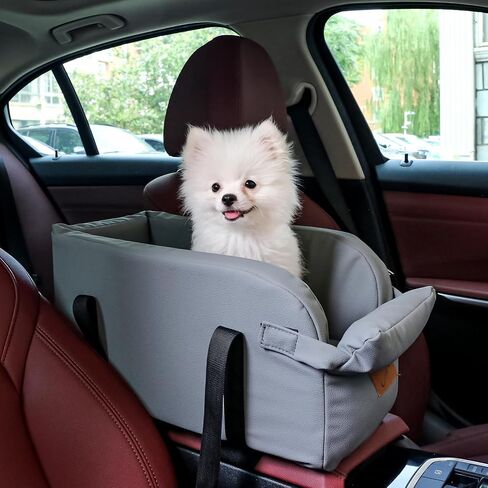 Dog Car Seat Centre Console Dog Booster Dog Car Seat Small Dog Cat Booster Seat with Fixed Velcro and Straps for Dogs Cats Pets Up to 22lbs in Saudi Arabia