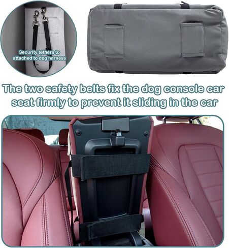 Dog Car Seat Centre Console Dog Booster Dog Car Seat Small Dog Cat Booster Seat with Fixed Velcro and Straps for Dogs Cats Pets Up to 22lbs in Saudi Arabia