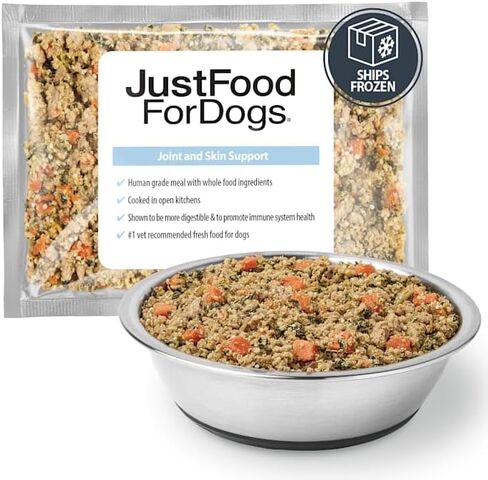طعام الكلاب الطازج المجمد من JustFoodForDogs للمعدة الحساسة، وجبة كاملة أو طعام للكلاب، علاج متوازن، 18 أونصة (عبوة من 7) in Saudi Arabia