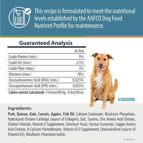طعام الكلاب الطازج المجمد من JustFoodForDogs للمعدة الحساسة، وجبة كاملة أو طعام للكلاب، علاج متوازن، 18 أونصة (عبوة من 7) in Saudi Arabia