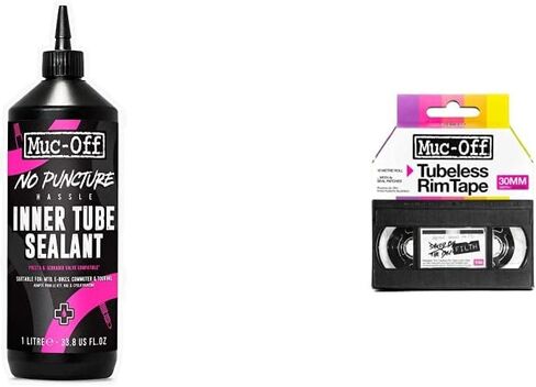 مانع تسرب الأنبوب الداخلي بدون متاعب من Muc-Off، 1 لتر - مانع تسرب لإصلاح ثقب أنبوب الدراجة - مانع تسرب إطارات الدراجة لدراجات MTB/الطرق/الحصى in Kuwait
