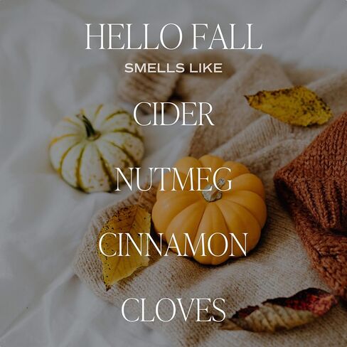 مجموعة موزع روائح القصب الشفاف لديكور المياه الحلوة | رائحة Hello Fall: عصير التفاح الساخن، والقرفة، والقرنفل، والتفاح، وجوزة الطيب in Saudi Arabia