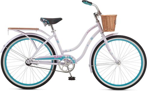Schwinn Destiny and Baywood Beach Cruiser Bike, for Adult Men Women Boys Girls Ages 8 and Up, Single Speed Drivetrain, Rear Rack Ready, 24 or 26 Inch Wheels Options in Kuwait