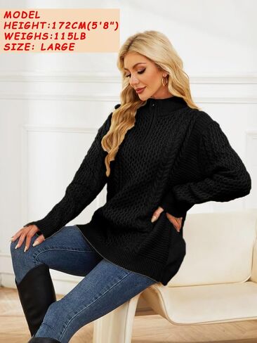Vinsekep Men's Irish Fisherman Sweaters Cable Knit Half Zip Jacquard Pullover Sweater in Saudi Arabia