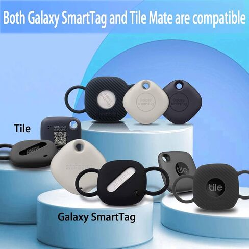 Dog Silicone Collar Holder for Samsung SmartTag/Smart Tag+Plus/Tile Mate, Companion of Finder Tracker Locator Case for Pet Cat Necklace Buddy, Android GPS Devices Accessories Secure Holder (4 Pack) in Saudi Arabia