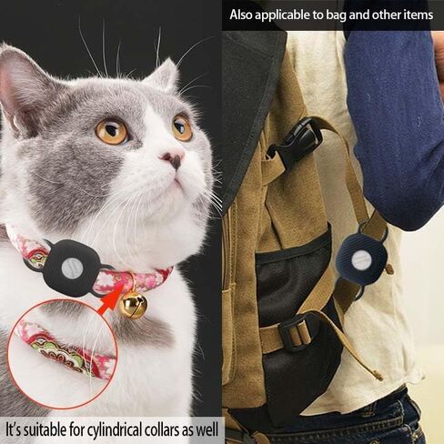 Dog Silicone Collar Holder for Samsung SmartTag/Smart Tag+Plus/Tile Mate, Companion of Finder Tracker Locator Case for Pet Cat Necklace Buddy, Android GPS Devices Accessories Secure Holder (4 Pack) in Saudi Arabia