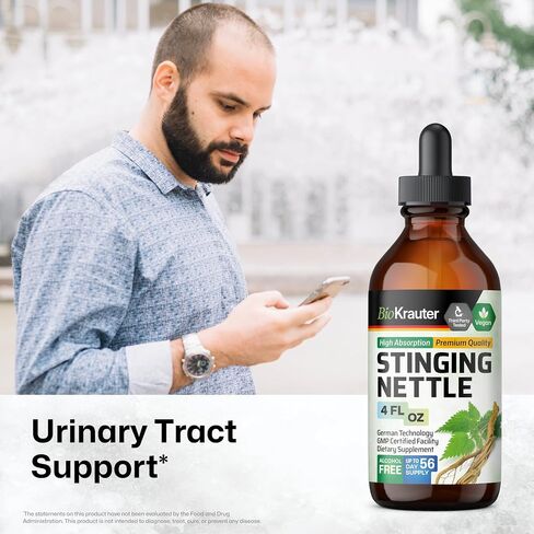 MAUWE HERBS صبغة مستخلص جذر نبات القراص اللاذع - مكمل سائل جذر نبات القراص العضوي - قطرات عشبة Urtica Dioica - 2 fl. أوز. in Kuwait