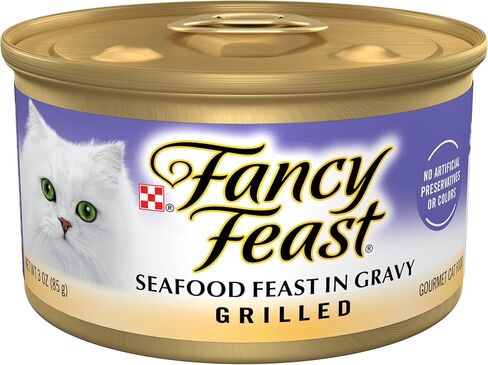 Purina Fancy Feast Grain Free Pate Wet Cat Food, Classic Pate Ocean Whitefish & Tuna Feast - (24) 3 oz. Cans in Kuwait