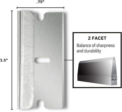 American Line Single Edge Razor Blades - 100-Pack - 0.012" Heavy Duty High Carbon Steel for Extra Durability and Long Life - 66-0448 in Saudi Arabia