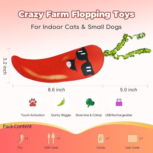 LEWISER Woodpecker Cat Toys, Rechargeable Simulation Bird Cat Toy, Flapping Wings and Lively Chirping, Interactive Catnip Toys for Kitten Kitty Exercise, Touch Activated in Saudi Arabia