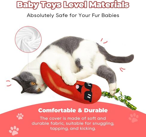 LEWISER Woodpecker Cat Toys, Rechargeable Simulation Bird Cat Toy, Flapping Wings and Lively Chirping, Interactive Catnip Toys for Kitten Kitty Exercise, Touch Activated in Saudi Arabia