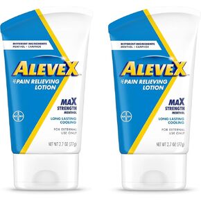 Aleve AleveX Pain Relieving Lotion, Powerful & Long Lasting for Targeted Joint & Muscle Pain Relief, 2.7oz Tube