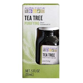 Aura Cacia 100% Pure Tea Tree Essential Oil, 100% Pure Therapeutic Grade, 15 ml in Box, Melaleuca alternifolia