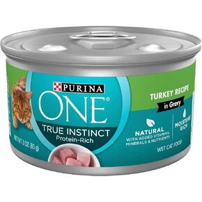 Purina ONE Natural High Protein Cat Food, True Instinct Tuna Recipe in Sauce - 3 oz. Pull-Top Can in Saudi Arabia